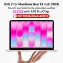 Soonjet Invisible Armor for MacBook Neo Case 13 inch 2026 New A3404 | Official Blush Clear | Anti-Scratch & Fingerprint | Pink Laptop Cover Protective Hard Shell | Mac Accessories Student & Travel