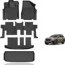 KELCSEECS Floor Mats & Cargo Liner Custom for Nissan Pathfinder 2013-2020 7 Seat Waterproof Mats All Weather Mats Guard Automotive Liners Front& Rear& 3rd Row Full Set Pathfinder Accessories Black