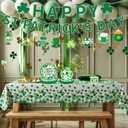 106PCS St. Patrick's Day Plates and Napkins Set, St Patricks Day Decorations Shamrock Plates Saint Patricks Day Party Supplies Disposable Paper Plates for Irish Lucky Day Celebration, Serves 24
