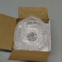 21oz Glass Candy Jar with Lid | Large Clear Crystal Christmas Candy Bowl for Holiday Parties, Weddings & Home Decor