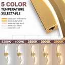 Bathroom Vanity Light Fixture, 31.5W 5CCT Dimmable Modern Led Bathroom Light Fixtures Over Mirror,Gold LED Vanity Lighting Bar for Bathrooms (Gold, 31.5inch)
