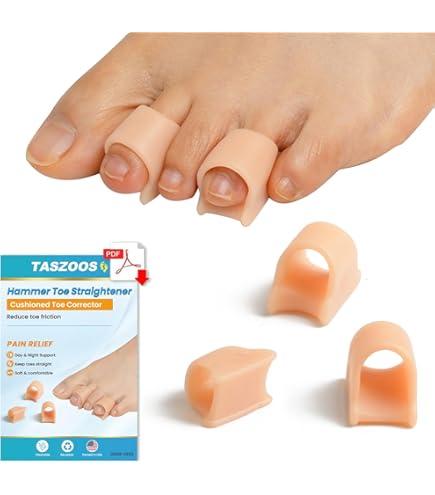 Hammer Toe Straightener Corrector for Women & Men, Non-Slip Toe Splint Relief for Hammer, Curled, Crooked, Broken Support 