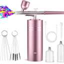 lussmioe 30PSI Airbrush for Nails Cordless Portable Airbrush Kit with Compressor High-Pressure Rechargeable Air Brush Spray Machine with 0.3mm Nozzle for Painting Makeup Model Barber Cookie Cake