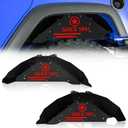 for Wrangler JK Rear Inner Fender Liners Back Mud Guards Compatible with 2007-2018 Jeep Wrangler JK & JKU Unlimited 2/4 Doors, Since 1941 Logo Steel Wheel Well Cover Fender Flare Liners (2 PCS)