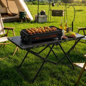Camping Table, Beach Table, Camping Side Table, 29.5" x 14.2" x 2.6"