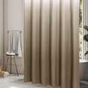 Gibelle Ombre Brown Shower Curtain for Bathroom, 3D Embossed Textured Fabric Shower Curtain, Modern Farmhouse Chic Soft Cloth Shower Curtain Set with Hooks, 72x72