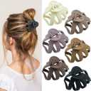 2.8 Inch Medium Octopus Hair Clips for Women, Matte Claw Clips for Thin Hair, Strong Hold Non-slip Spider Octopus Clip for Fine Hair Jaw Clips (Neutral-B)