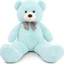 MaoGoLan Giant Teddy Bear 4 Feet,Adorable and Cuddly Big Bear Stuffed Animal 47", Classic Teddy Bear Plush Gift Decoration for Baby Shower,Party,Birthday,Valentines Day,Mint Green