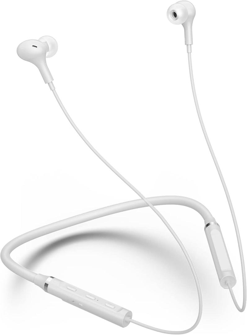 Neckband Bluetooth Wireless Earbuds for Pixel 10 9 Pro XL Fold 8 7 6, Sport Headphone HiFi Stereo Surround Back Ear Buds for Samsung S25 Ultra S24 S23 FE S22 A36 A25 for iPhone 17 Air 16 15 14 Pro Max