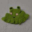 QWINEE Cartoon Design Knit Cute Dog Hat Soft Cat Hat Rabbit Hat Halloween Christmas Party Costume Head Wear Accessories for Puppy Cat Kitten Small Dogs Small Animals Green and Pink Medium