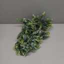 Ouddy Decor Eucalyptus Garland 6.56 Ft Lush Silver Dollar Leaves Boxwood Artificial Faux Greenery Vines for Baby Shower Wedding Party Table Runner Room Home Mantle Decor (1 Pack)