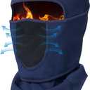 Breathable Kids Balaclava Ski Mask Boys Girls-Unique Design-Movable Face Part (One Size, Dark Blue)
