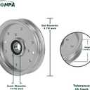 ILONPA 756-04511B 756-05042 Flat Idler Pulley Set Kit for Troy Bilt Mustang XP 42" 46" 50" 54" Deck 756-04511 Z6600 RZT-L50 RZT-L54 RZT-S50 RZT-S54 (3 Pack)