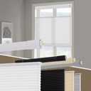 Persilux No Tools No Drill Light Filtering Cellular Shades for Windows Cordless Top Down Bottom Up Honeycomb Blinds,Easy to Install Cellular Blinds for Indoor Windows, White, 19" W x 64" H