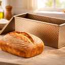 Bread Pan, 13 * 5inch Aluminized Steel Non-Stick Rectangle Pullman Loaf Pan with Lid, Long Sourdough Bread Loaf Pan for Homemade, Deep Bread Tin with Dough Scraper Cutter