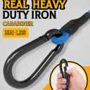 8 Pcs 48 Inch Heavy Duty Carabiner Bungee Cord Outdoor with 190 Lbs Max Break Strength, Bungee Straps with Upgraded Carabiner Hooks for Luggage Rack, Cargo, Hand Carts, Bike, Camping, etc (Blue)