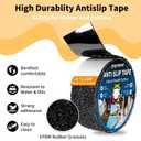 Waterproof Anti-Slip Traction Tape, 4" x16.5 FT | Heavy-Duty EPDM Rubber Granule Surface, Strong Grip & Resilient Foot Contact | Indoor & Outdoor for Pool, Bath, Ramps, Stairs and Steps