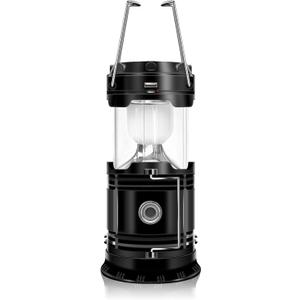 DIBMS Solar Camping Lantern, Collapsible LED Solar USB Rechargeable Lantern Flashlight Emergency Hanging Lights for Camping Hurricanes Power Outages Indoor Outdoor