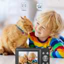 Digital Camera, Camkory FHD 1080P Kids Camera 44MP Point and Shoot Digital Cameras with 32GB SD Card, 16X Zoom, Two Batteries, Lanyard, Compact Small Camera for Kids Boys Girls (Black)