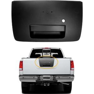 Gledewen Tailgate Door Handle, Compatible with 2004-2012 Nissan Titan, Rear Textured Black Exterior Tail Gate Liftgate Latch Lock Handle with Key Hole, Replace# 906067S200 NI1915110
