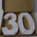 30th Birthday Decorations for Her Him,30th Birthday Centerpieces Table Decorations for Women Men,Light Up Numbers 30 Sign for Party Backdrop Wall Decor for 30 Wedding Anniversary Decoration