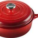 Le Creuset Enameled Cast Iron Signature Cassadou, 3.75 qt., Cerise