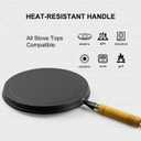 DVK Pre Seasoned Cast Iron Tortilla Pan & Comal - 11.57x10.23 Inch Smooth Surface Skillet for Perfect Tortillas, Dosas, Pancakes & Eggs Versatile Cast Iron Crepe & Griddle Pan