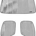 Windshield & Side Window Sunshades for Freightliner 108SD / 114SD & Plus 2012-2025, Reversible Silver/Black