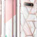 i-Blason Cosmo Series Case for Samsung Galaxy S10+ Plus, Stylish Glitter Protective Bumper Case Without Built-in Screen Protector (Marble)