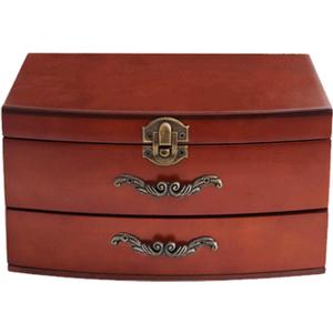 Solid Wooden Jewellery Box Jewelry Storage Box Organizer for Earring Bracelet Gift for Women Girlfriend Birthday Aniversary (Middle)
