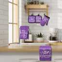 Sratte 6 Pcs Kitchen Decor Accessories Set Farmhouse Towels Pot Holders Oven Mitts Set 2 Dish Towels 2 Potholders 2 Cooking Mittens Oven Glove for Christmas Baking Cooking (Purple,Kitchen)