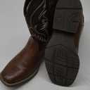 IUV Cowboy Boots For Men Square Toe Western Boot Durable Retro Classic Embroidered Pull On Boot Slip Resistant Country Boots. Size 11