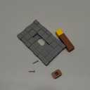 Game Room Light Switch Cover, 1 Toggles Blocks Light Switch Cover, My World Room Decor, 1 Gangs Standard Size for Fans Kids Bedroom Decoration, Yellow stick level