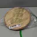 Round Decorative Tray Wood Bathroom Counter Organizer Farmhouse Kitchen Decor Wooden Riser for Soap Dish, Perfume, Candle, Sponge, 9" - Brown