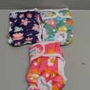 Pet Soft Washable Female Diapers (3 Pack) Female Dog Diapers, Comfort Reusable Doggy Diapers for Girl Dog in Period Heat (Bloom, S) (Small:10''-14'')