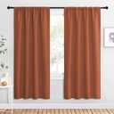 NICETOWN Blackout Curtains and Drapes - Thermal Insulated Solid Rod Pocket Blackout Draperies/Panels (Burnt Orange, 1 Pair, 42 by 72 inches)