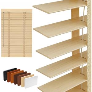 2" Slats Wood Blinds for Indoor Windows: Cordless Solid Wooden Blind&Shades, 47.5"W x 72"H