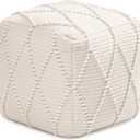 Anji Mountain 17" H x 19" W Handmade Pouf Ottoman for Living Room & Couch