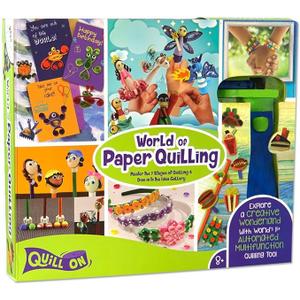 Quill On World of Paper Quilling with Electric Quilling Tool | Paper Quilling Kit | Crafts for Girls Ages 812 | Craft Kit for Kids 1012 | Birthday Gift for 8,9,10,11,12 Year Old Girls and Boys