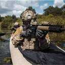 REEBOW GEAR Tactical Gloves Motorcycle Riding Gloves Full Finger Gloves Black (Large)