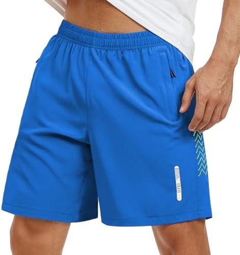 Mens Athletic Shorts 7 Inch Quick Dry Running Sports Shorts Lightweight Workout Gym Shorts Elastic Waist Shorts with Pockets (3XL)