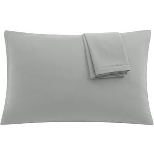 Uxcell 2 Pack Pillow Cases Soft 1800 Series Microfiber Pillowcases Set with Zipper Travel(14"x20") Grey