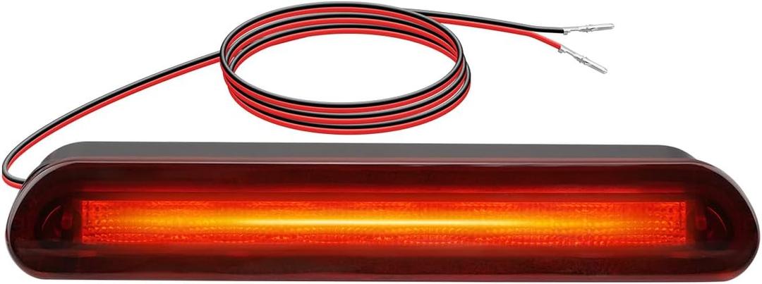 High Mount Brake Light Fit for Jason Truck Caps, RVs, Campers, Trailers, Flush-Mounted LED Third Brake Light with Polycarbonate Lens, 28X30-01