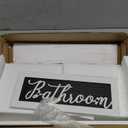 QEEIG Bathroom Shelves Over Toilet - Paper Storage Wall Mounted Farmhouse Decor Decorations Aesthetic Décor Sign Small Floating Shelf 2+1 Set 16 inch, White (020WW)