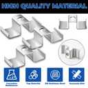 MorningRo 25 Pcs Saddle Clips for Grating 316 Stainless Steel Bar Grating Clips 1/2" to 2" Bearing Rod Height 1" Grate Opening for Industrial Flooring Drainage System Mezzanine Walkways Stair Tread