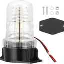 PATIKIL LED Strobe Warning Lights, 10V-80V Leds Flashing Lamps for Truck Tractor Vehicle Roof Forklift Golf Cart Mower UTV Car, White