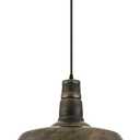 Brass Industrial Pendant Lights 1 Pack, 18.1 Inch Oversized Farmhouse Vintage Pendant Light, Black and Brass Barn Pendant Light with Wire Cage, Island Pendant Lights for Kitchen Warehouse