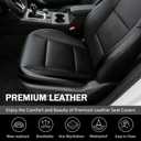 NLQR Perforated Front Driver Bottom Replacement Seat Cover Compatible with Subaru Outback 2015 2016 2017 2018 2019Microfiber Leather, Slate Black with Black Stitching