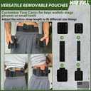 WarBull Belly Band Holster for Men Women, Concealed Carry Holster with Zip Pocket and Removable Pouches, Breathable Neoprene Gun Holster Fits for Glock Ruger S&W M&P Most Pistols and Revolvers