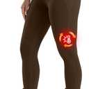 Seamaid Women's Fleece Lined Pants 30" Winter Thermal Flare Leggings Warm Insulated Bootcut Pants Pockets Water Resistant (XX-Large, Coffee)